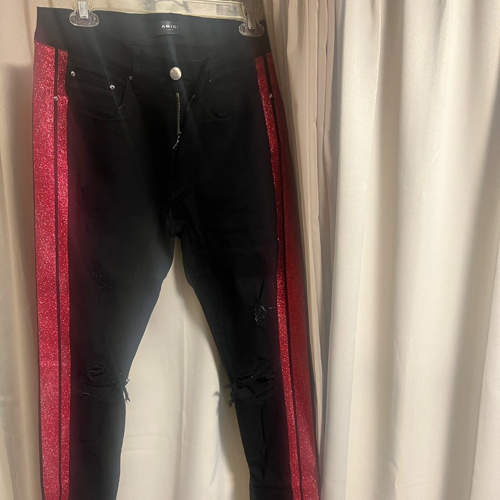 Amiri glitter track jeans